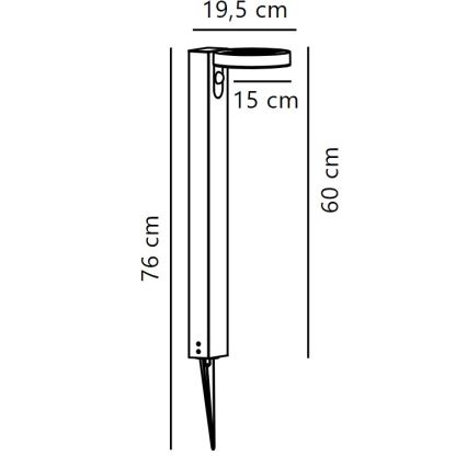 Nordlux - LED solcellslampa med sensor RICA LED/5W/3,7V 2200 mAh IP44