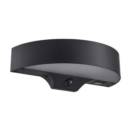 Nordlux - LED solcellsvägglampa med sensor MONAY LED/5W/5V 3000K IP44 2000 mAh svart