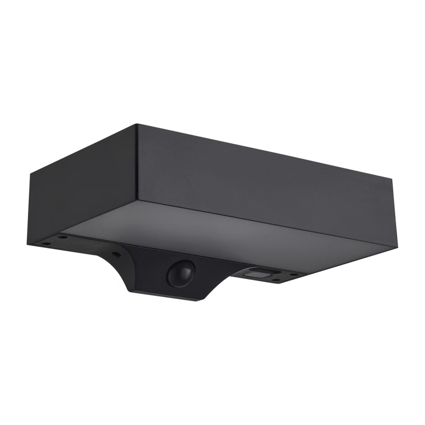 Nordlux - LED solcellsvägglampa med sensor MONAY LED/5W/5V 3000K IP44 2000 mAh svart