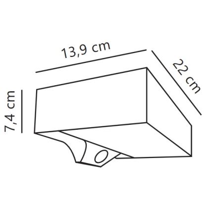 Nordlux - LED solcellsvägglampa med sensor MONAY LED/5W/5V 3000K IP44 2000 mAh svart