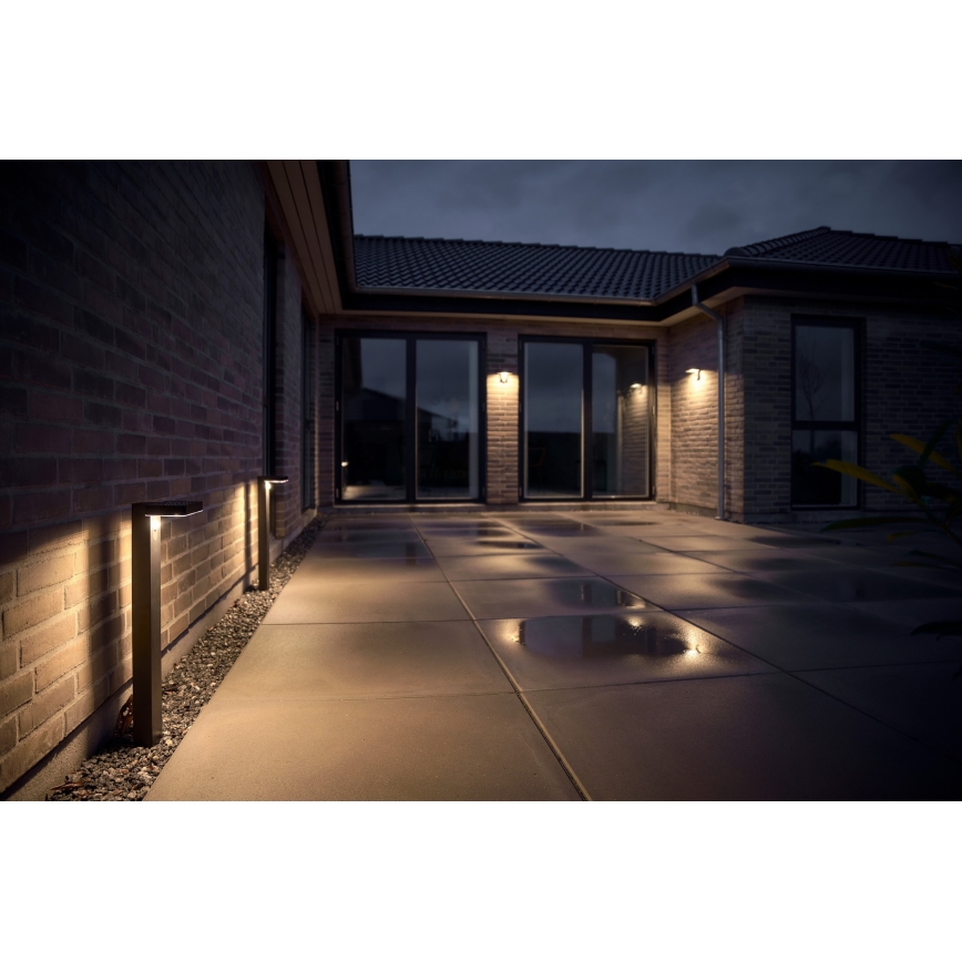 Nordlux - LED solcellsvägglampa med sensor RICA LED/5W/3,7V IP44 2200 mAh fyrkantig