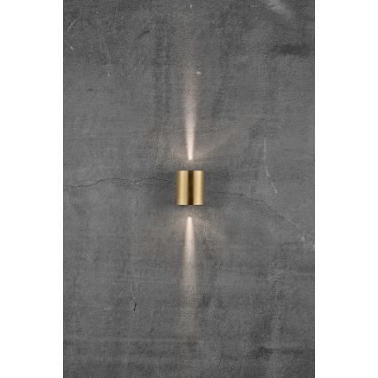 Nordlux - LED utomhusvägglampa CANTO 2xLED/5,5W/230V IP44 guld