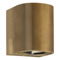 Nordlux - LED utomhusvägglampa CANTO 2xLED/6W/230V IP44 mässing