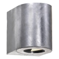Nordlux - LED utomhusvägglampa CANTO 2xLED/6W/230V IP44 silver