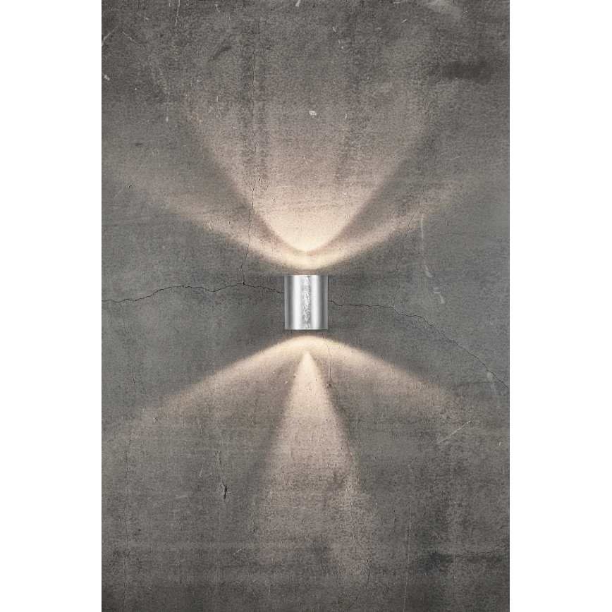Nordlux - LED utomhusvägglampa CANTO 2xLED/6W/230V IP44 silver