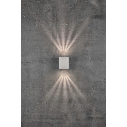 Nordlux - LED utomhusvägglampa CANTO 2xLED/6W/230V IP44 vit