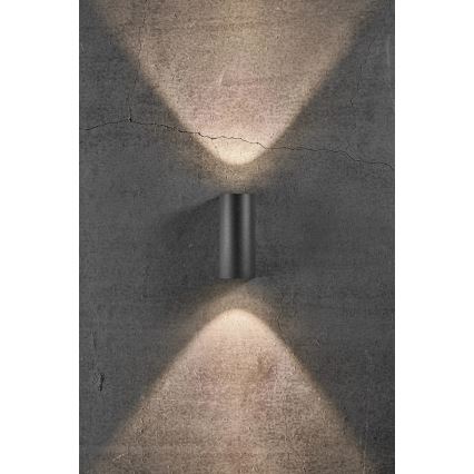 Nordlux - LED vägglampa för utomhusbruk ASBOL LED/13,3W/230V 3000K IP44 svart