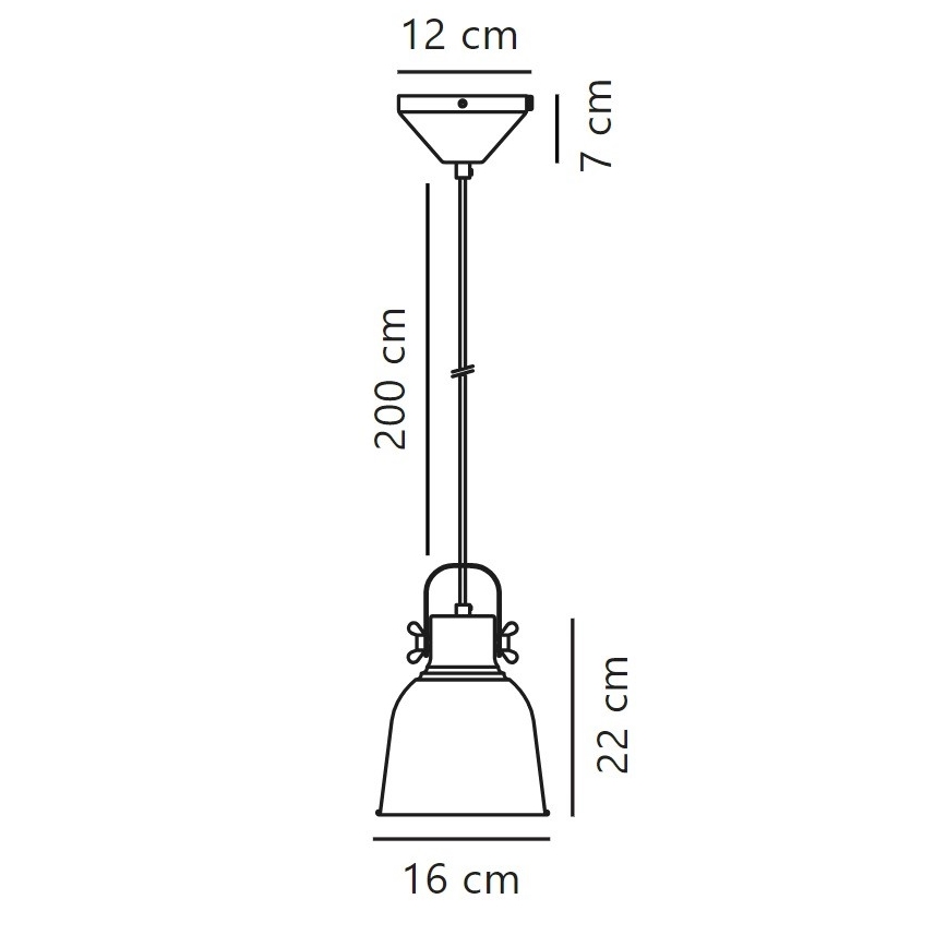 Nordlux - Ljuskrona med textilsladd ADRIAN 1xE27/25W/230V diameter 16 cm grå