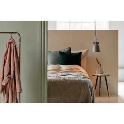 Nordlux - Ljuskrona med textilsladd ADRIAN 1xE27/25W/230V diameter 25 cm grå