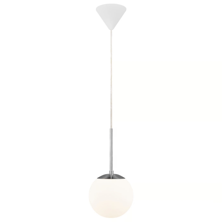 Nordlux - Ljuskrona med textilsladd CAFE 1xE27/15W/230V diameter 15 cm vit
