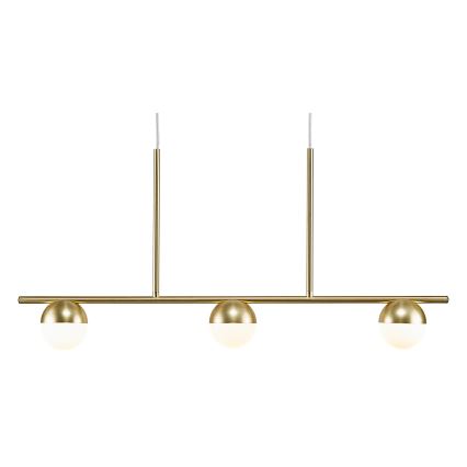 Nordlux - Ljuskrona med textilsladd CONTINA 3xG9/5W/230V mässing