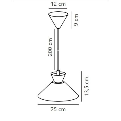 Nordlux - Ljuskrona med textilsladd DIAL 1xE27/40W/230V diameter 25 cm vit