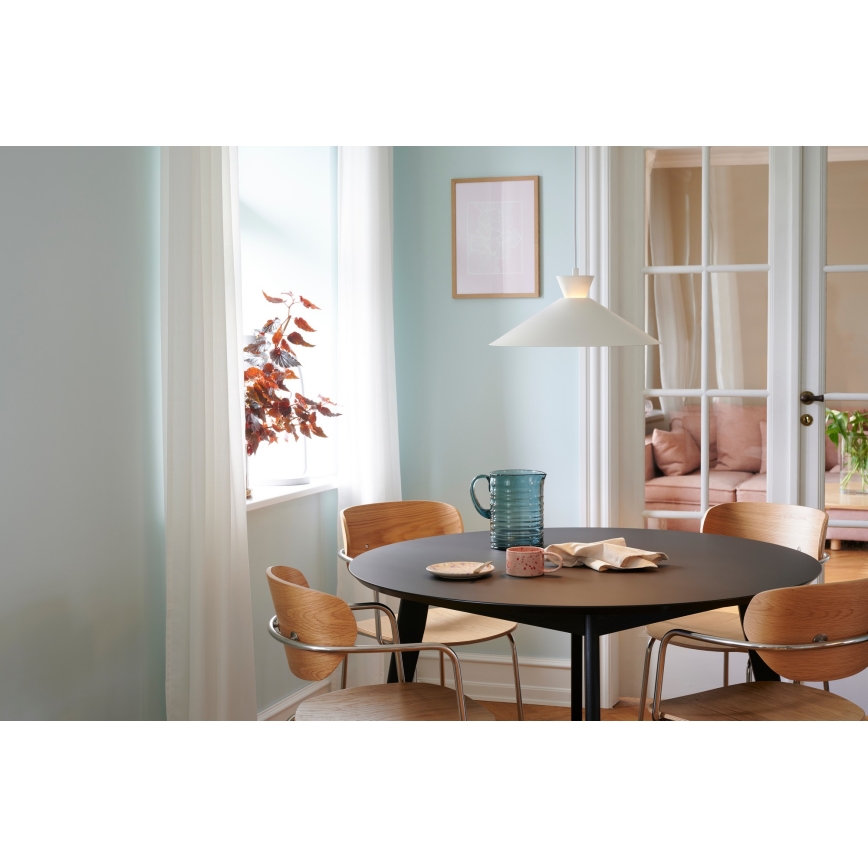 Nordlux - Ljuskrona med textilsladd DIAL 1xE27/40W/230V diameter 45 cm vit