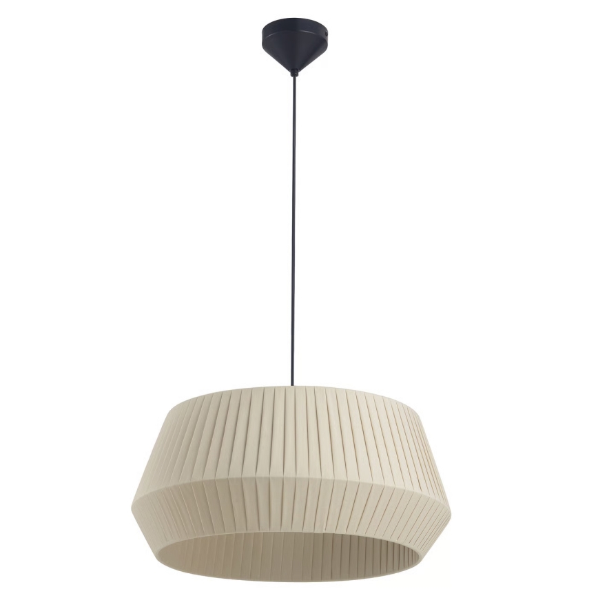 Nordlux - Ljuskrona med textilsladd DICTE 1xE27/60W/230V diameter 53 cm beige