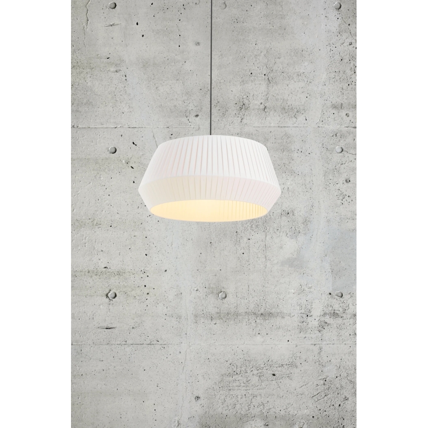 Nordlux - Ljuskrona med textilsladd DICTE 1xE27/60W/230V diameter 53 cm vit
