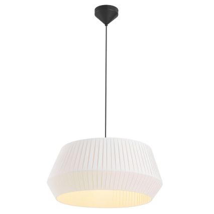 Nordlux - Ljuskrona med textilsladd DICTE 1xE27/60W/230V diameter 53 cm vit