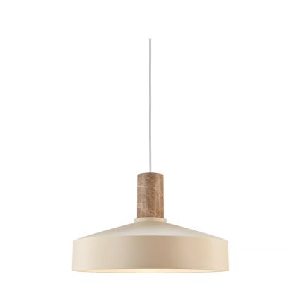 Nordlux - Ljuskrona med textilsladd ELVAS 1xE27/60W/230V diameter 37,5 cm beige
