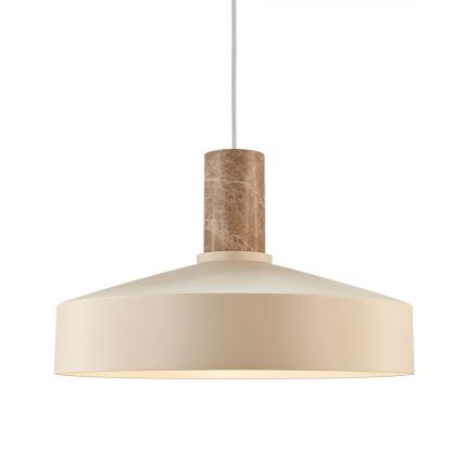 Nordlux - Ljuskrona med textilsladd ELVAS 1xE27/60W/230V diameter 37,5 cm beige