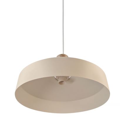Nordlux - Ljuskrona med textilsladd ELVAS 1xE27/60W/230V diameter 37,5 cm beige