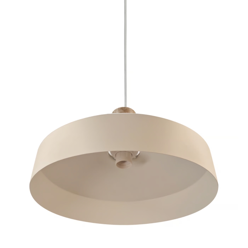 Nordlux - Ljuskrona med textilsladd ELVAS 1xE27/60W/230V diameter 37,5 cm beige