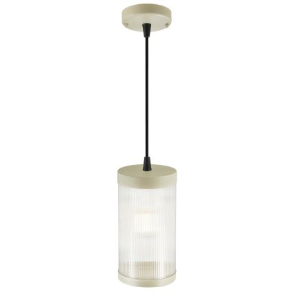 Nordlux - Ljuskrona med textilsladd för utomhusbruk COUPAR 1xE27/25W/230V IP33 diameter 13 cm grädde