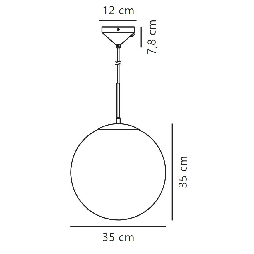 Nordlux - Ljuskrona med textilsladd GRANT 1xE27/25W/230V diameter 35 cm