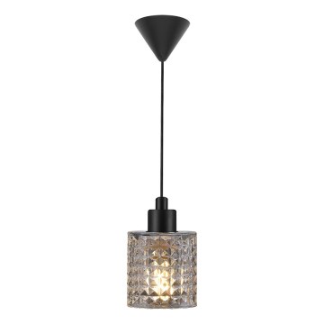 Nordlux - Ljuskrona med textilsladd HOLLYWOOD 1xE27/60W/230V diameter 10,8 cm genomskinlig