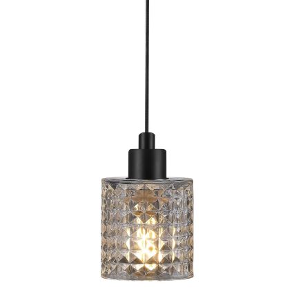 Nordlux - Ljuskrona med textilsladd HOLLYWOOD 1xE27/60W/230V diameter 10,8 cm genomskinlig