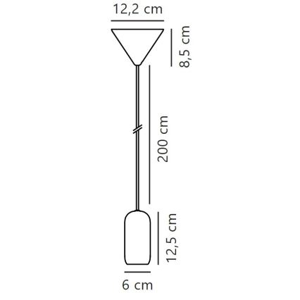 Nordlux - Ljuskrona med textilsladd NOTTI 1xE27/40W/230V svart
