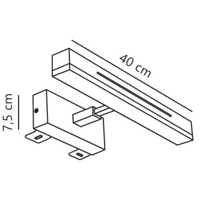 Nordlux - LED dimbar badrumsspegelbelysning OTIS LED/14W/230V IP44 40 cm silver