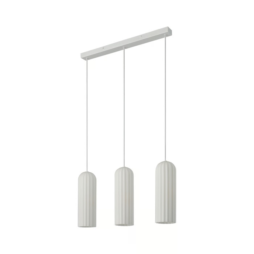 Nordlux - Pendellampa med vajer MIELLA 3xE27/25W/230V vit