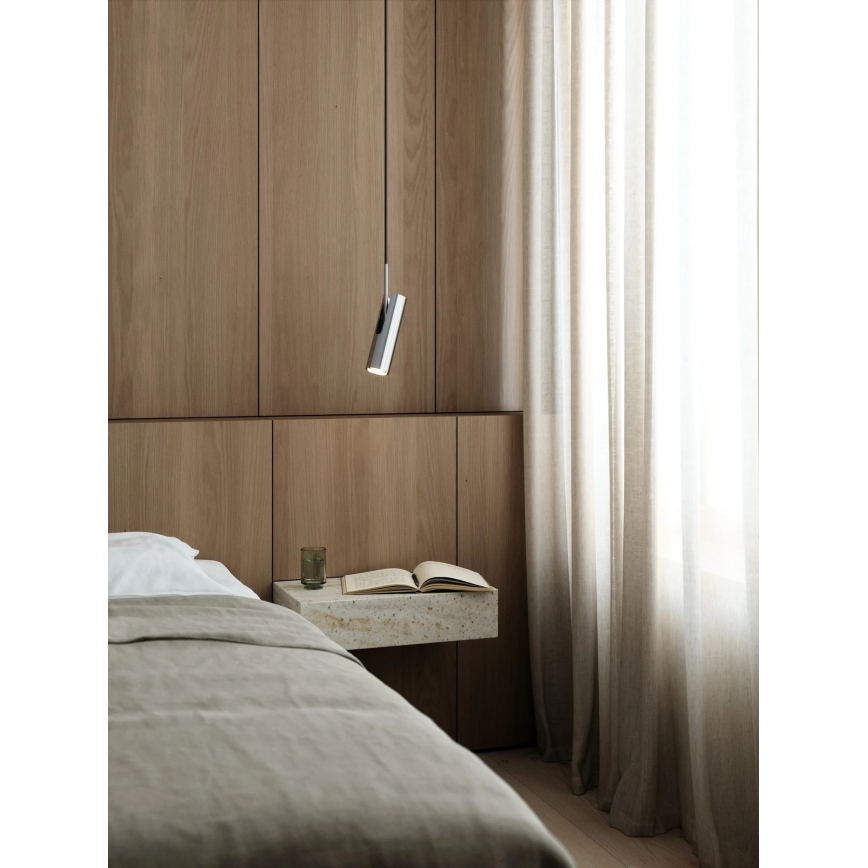 Nordlux - Pendellampa MIB med kabel 1xGU10/20W/230V blank krom