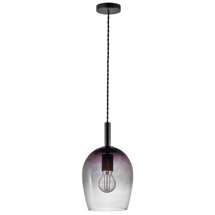 Nordlux - Pendellampa på kabel UMA 1xE27/40W/230V Ø 18 cm svart/rökfärgad