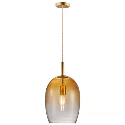 Nordlux - Pendellampa UMA på sladd, 1 x E27, max 40 W, 230 V, Ø 23 cm, brun/rökfärgad