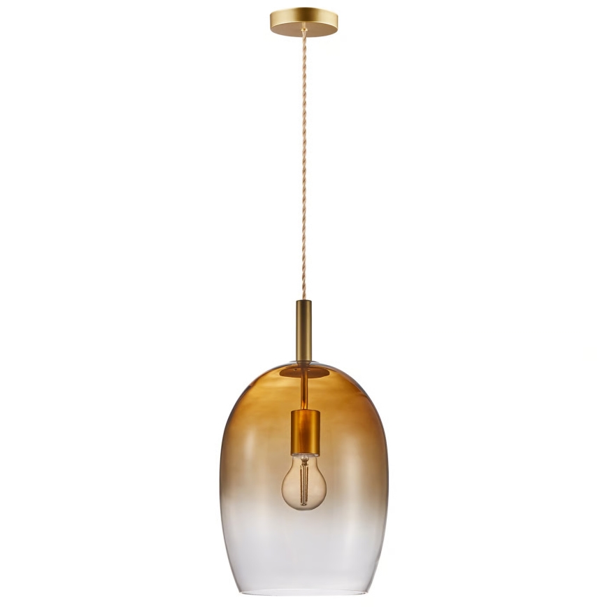 Nordlux - Pendellampa UMA på sladd, 1 x E27, max 40 W, 230 V, Ø 23 cm, brun/rökfärgad