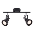Nordlux - Spotlight ASLAK 2xGU10/35W/230V svart