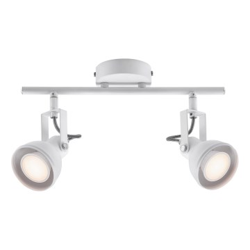 Nordlux - Spotlight ASLAK 2xGU10/35W/230V vit