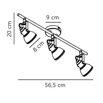 Nordlux - Spotlight ASLAK 3xGU10/35W/230V