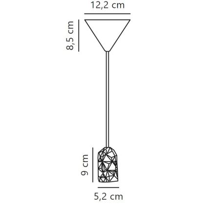 Nordlux - Strömkabel HANG 1xE27/40W/230V koppar/svart