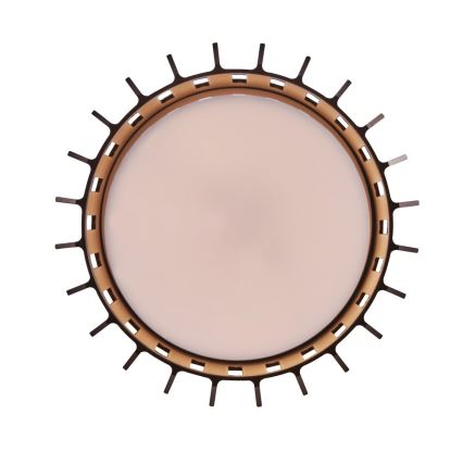 Nordlux - Taklampa för utomhusbruk ALUDRA 1xE27/15W/230V diameter 12,4 cm brun