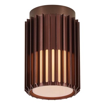 Nordlux - Taklampa för utomhusbruk ALUDRA 1xE27/15W/230V diameter 12,4 cm brun
