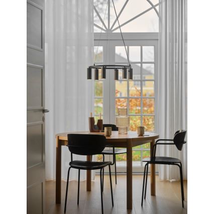 Nordlux - Taklampa med vajer VICO 6xGU10/5W/230V svart