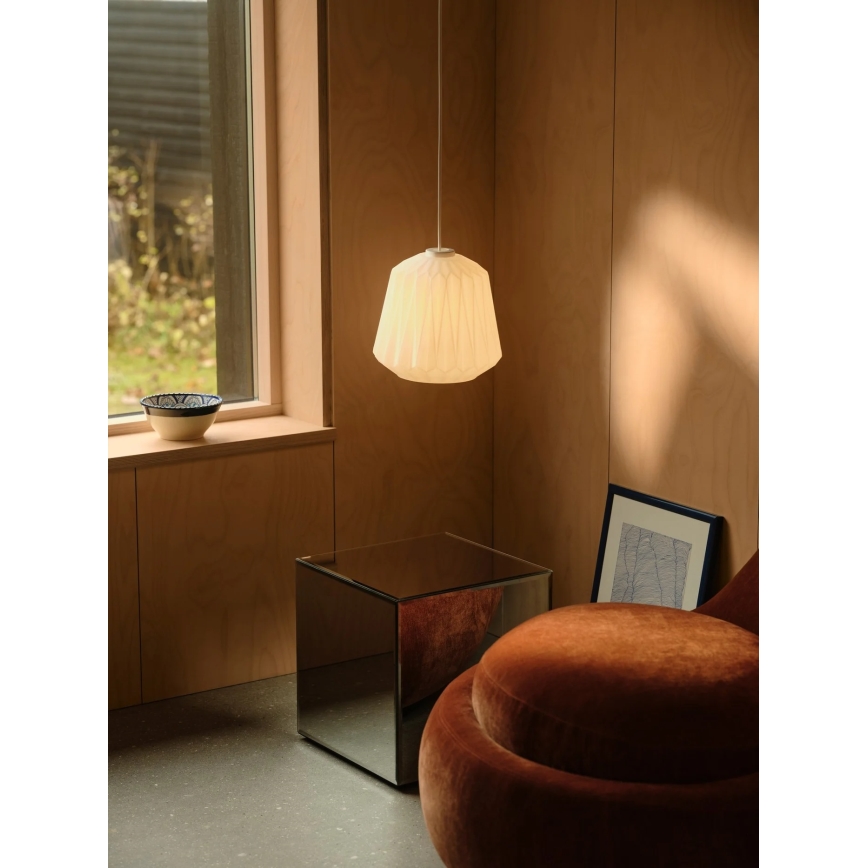 Nordlux - Takpendel ELBIE med sladd 1xE27/15W/230V Ø24 cm vit