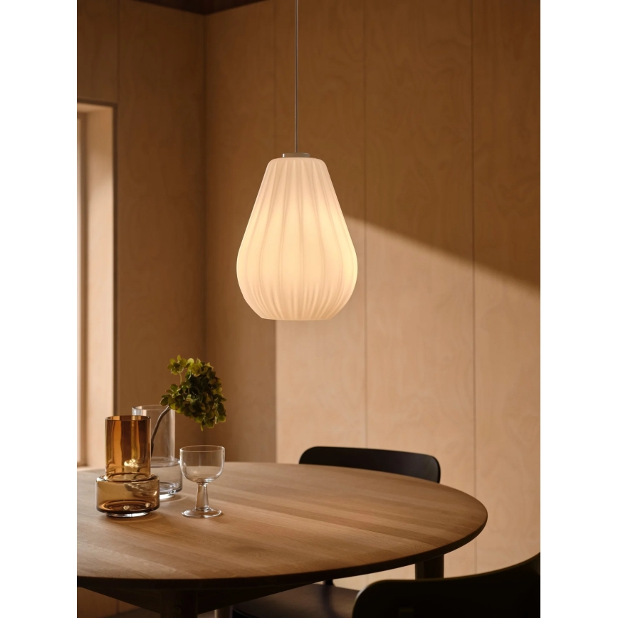 Nordlux - Takpendel på vajer SALLINO 1xE27/15W/230V Ø 24 cm vit