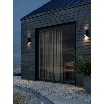 Nordlux - Utomhus väggarmatur CANTO 2xGU10/28W/230V IP44 svart