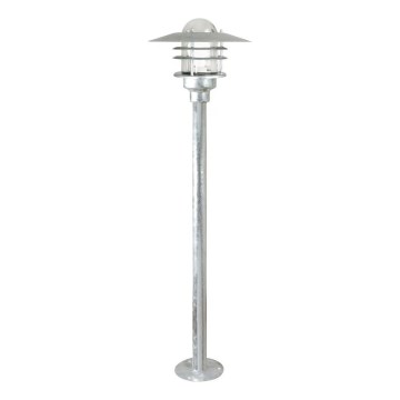 Nordlux - Utomhuslampa AGGER 1xE27/60W/230V IP54 silverfärgad 83 cm