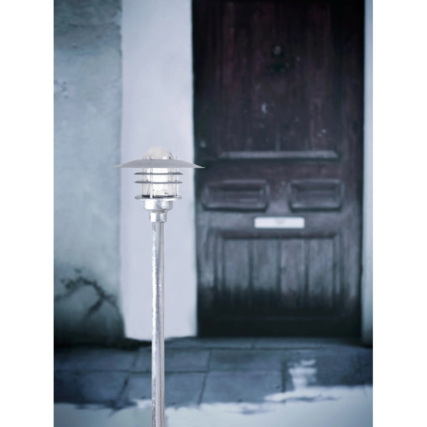 Nordlux - Utomhuslampa AGGER 1xE27/60W/230V IP54 silverfärgad 83 cm