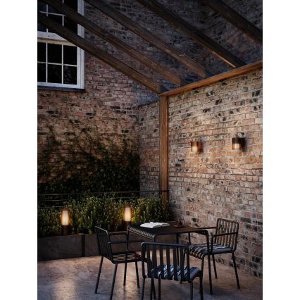 Nordlux - Utomhuslampa ALUDRA 1xE27/15W/230V IP44 brun 45,4 cm