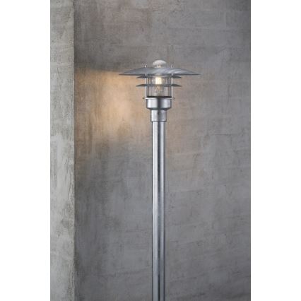 Nordlux - Utomhuslampa LONSTRUP 1xE27/60W/230V IP44 matt krom 116 cm