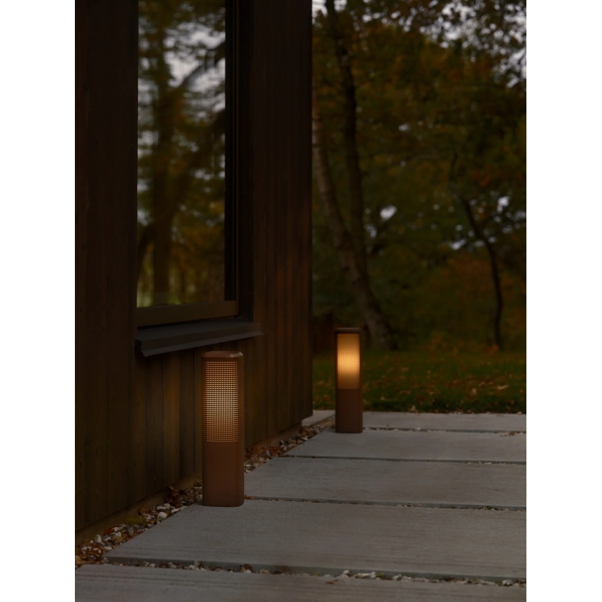 Nordlux - Utomhuslampa SIDARA 1xE27/15W/230V IP44 45 cm brun